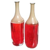 PAIR OF SIGNED BARBINI GLASS VASES