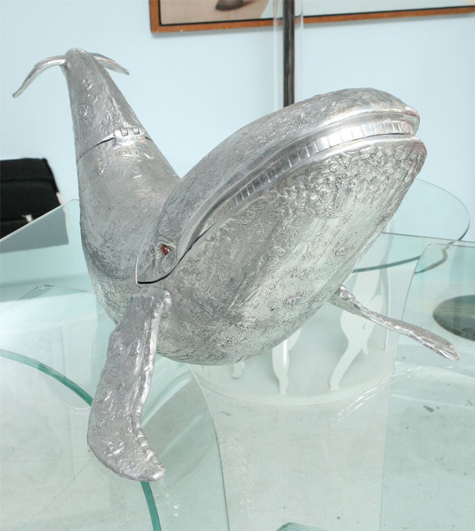 20th Century MONUMENTAL ARTHUR COURT WHALE CHAMPAGNE/WINE COOLER