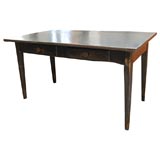Two Drawer Tin Top Table