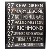 London Bus Destination Sign  #27