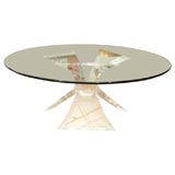 Magnificent Sculptural Lucite Dining Table signed Lionin Froast