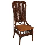 Antique VICTORIAN WICKER SIDE CHAIR