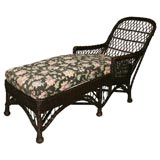 Antique BAR HARBOR WICKER CHAISE LOUNGE