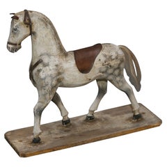 Dapple Gray Horse with Saddle