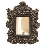 Black Jet Swarovski Crystal Mirror/Picture Frame