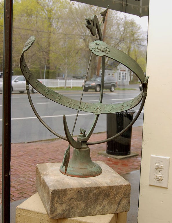 French Armillary Sphere on Marble Base