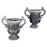 Charles II Style Lead Urns