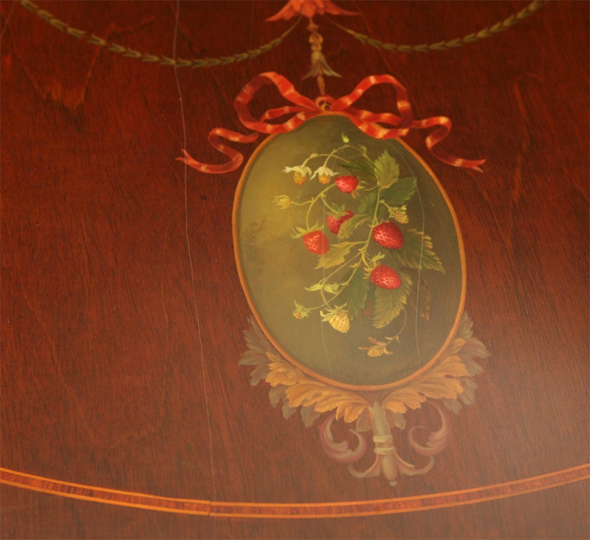 Hand-Painted Mahogany Center Table/Breakfast Table 2
