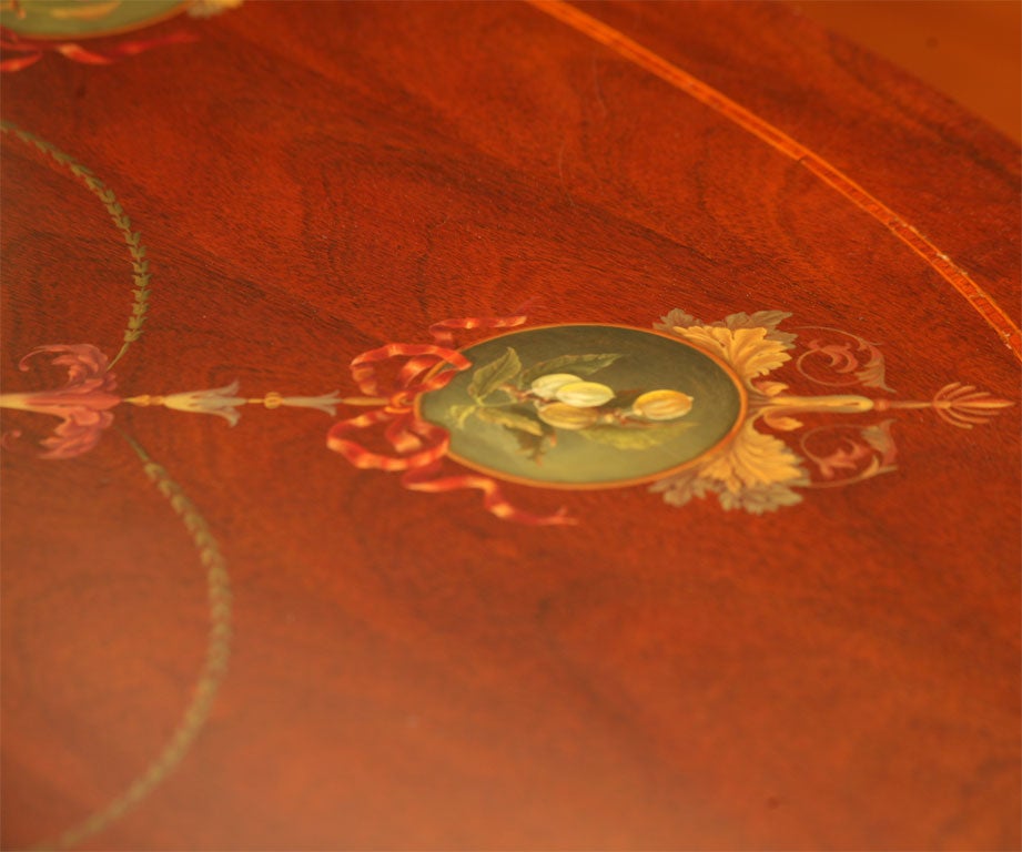 Hand-Painted Mahogany Center Table/Breakfast Table 4