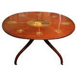 Hand-Painted Mahogany Center Table/Breakfast Table