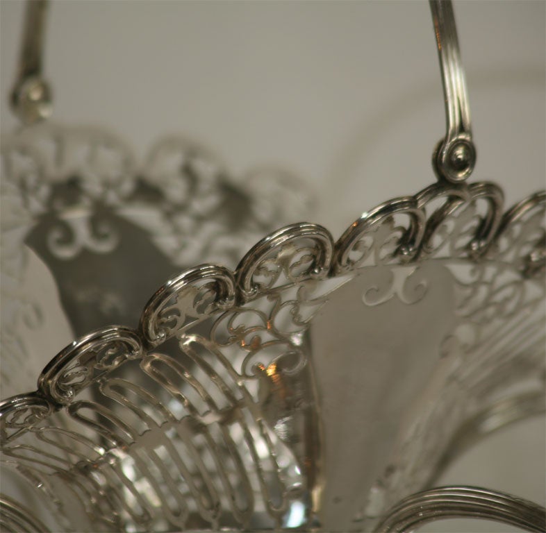 American Frank Smith Art Nouveau Sterling Silver Epergne/Centerpiece with Hanging Baskets