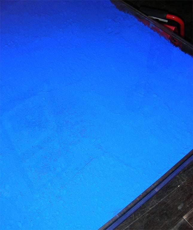 Rare Modern Coffee Table with Paint Pigments by Yves Klein For Sale 2