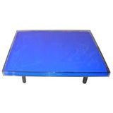 Rare Modern Coffee Table with Paint Pigments by Yves Klein