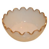 French Opaline and Gilt Glass Bowl