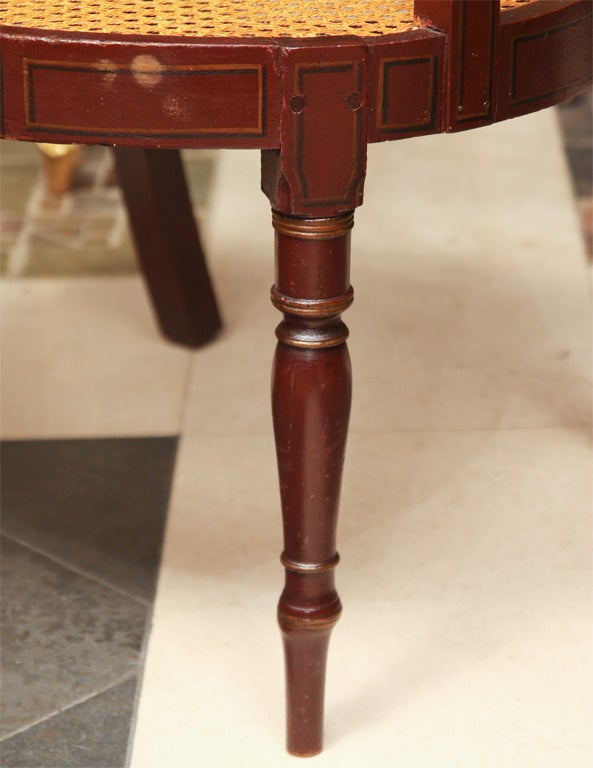 Set of Four Regency Painted Arm Chairs, ca 1805