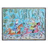 PERSIAN TILE PICTURE WITH POLO PLAYERS