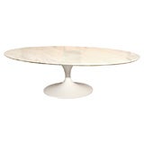 Eero Saarinen oval shaped marble coffee table, mfg. Knoll
