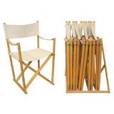 Set of 6 Folding Chairs by Mogens Koch