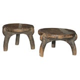 pair of antique African stools