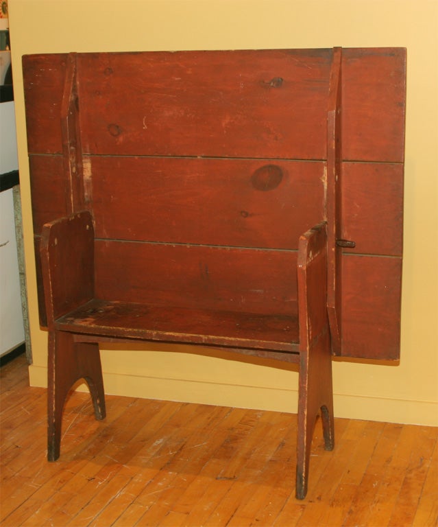 All original, including red paint and half-moon cut-out ends.