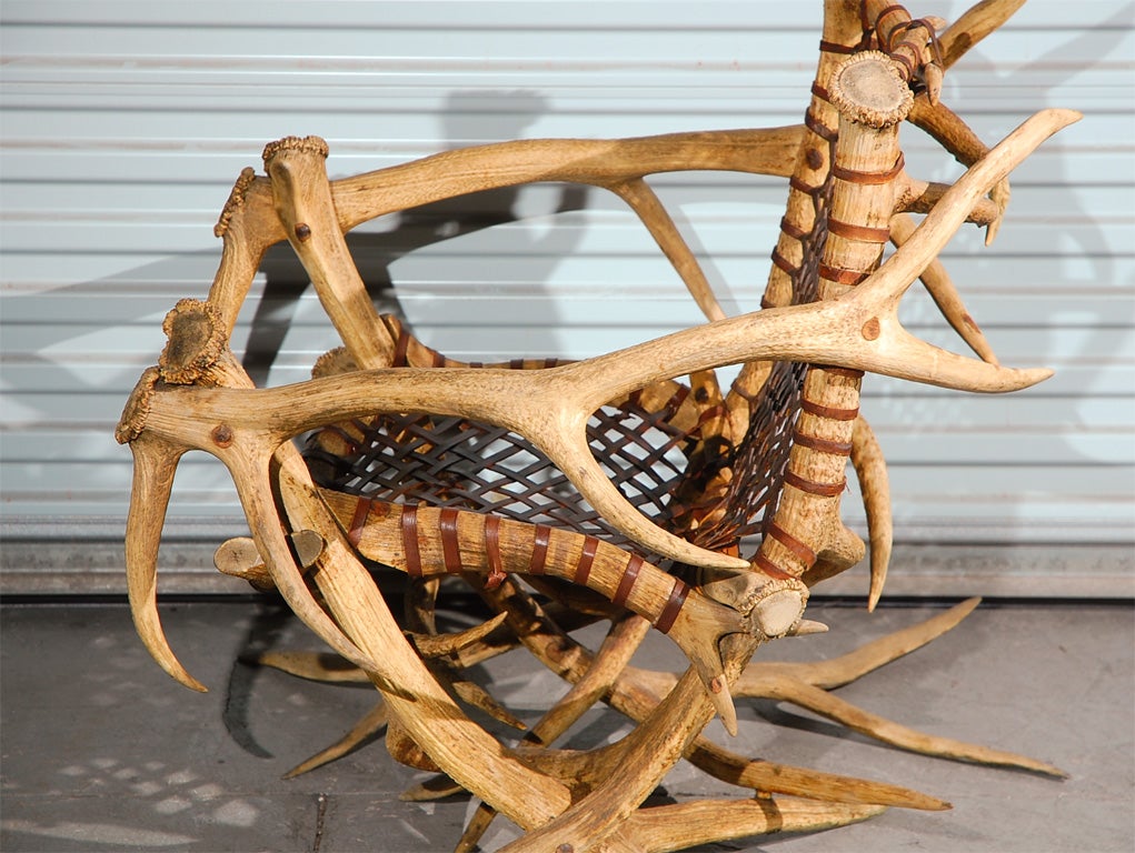 Three Antler Armchairs For Sale 3