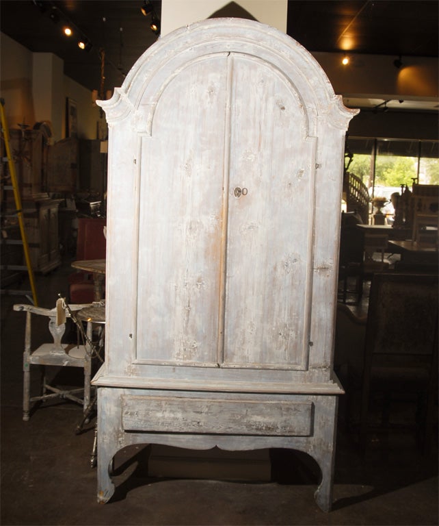 18c Swedish cupboard with arched crown.