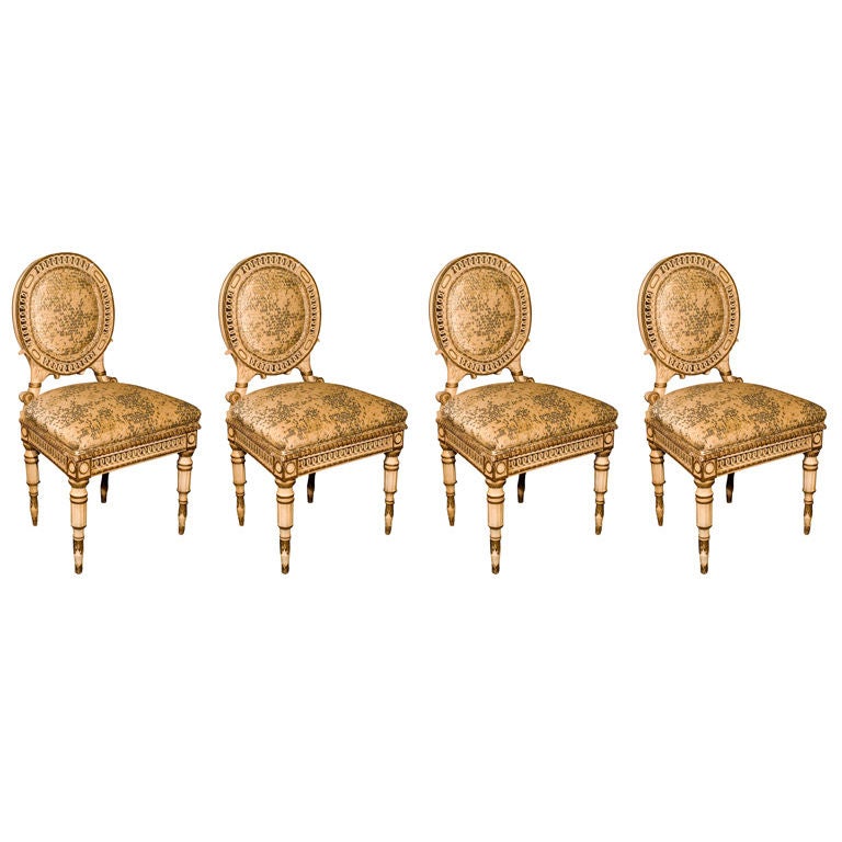 Set of Directoire Style Dining Room Chairs at 1stdibs