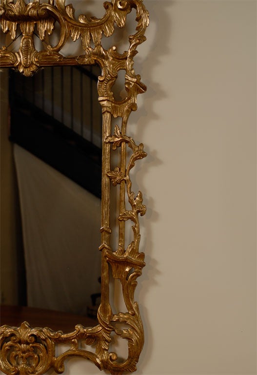 Giltwood Chinese Chippendale Style Mirror