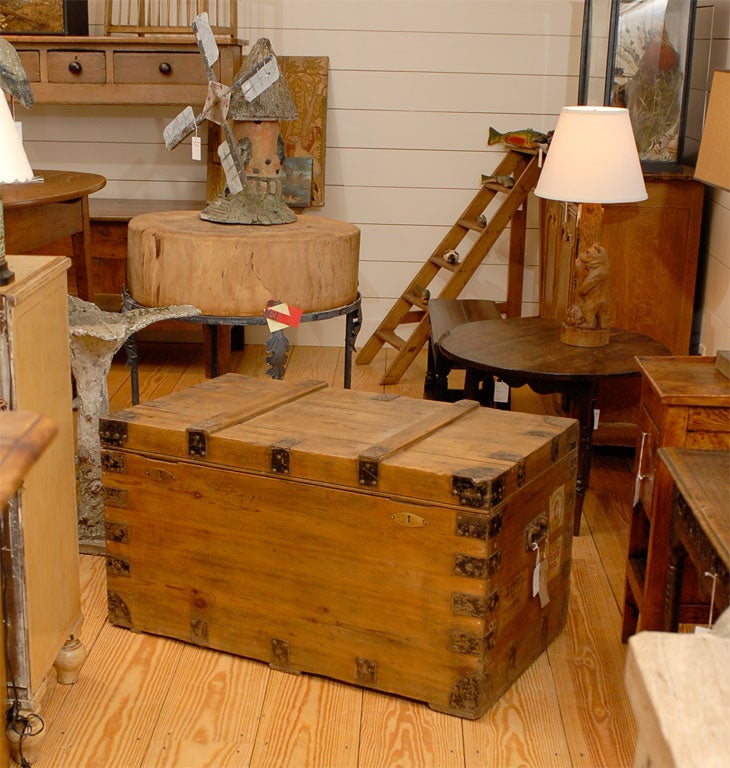 English tin lined Trunk