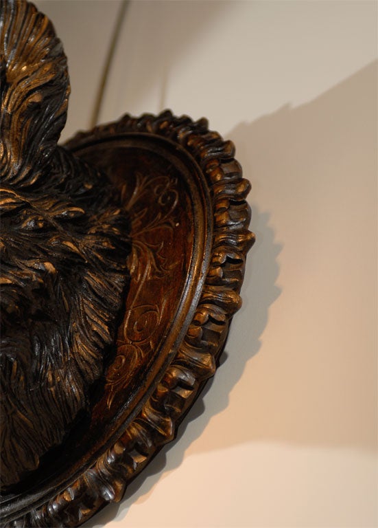 Black Forest Carved Boar's head 1