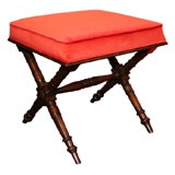 Upholstered Mahogany Bench