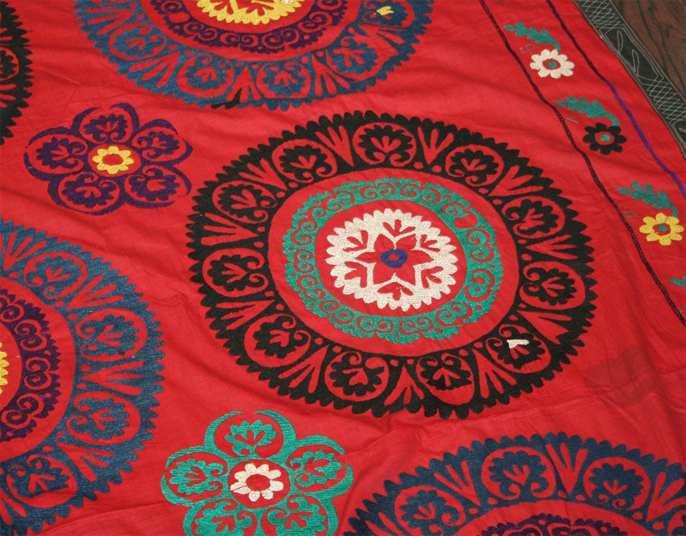 Uzbek Silk  Embroidered Samarkand Suzani 3