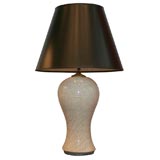 Ivory crackle glaze jar lamp