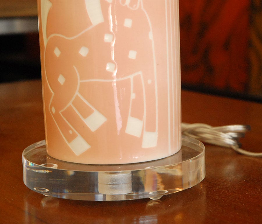 Milieu du XXe siècle Déco  Lampe de table en céramique/porcelaine signée Waylande Gregory en vente