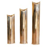 Vintage Lino Sabattini candlesticks silver plate set of three