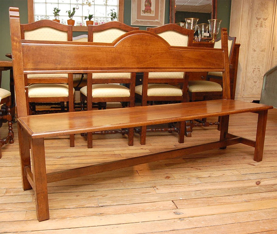 El Marangon Solid Walnut 'Church' Bench