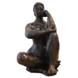 Bronze signé représentant un nu assis par Antoniucci Volti