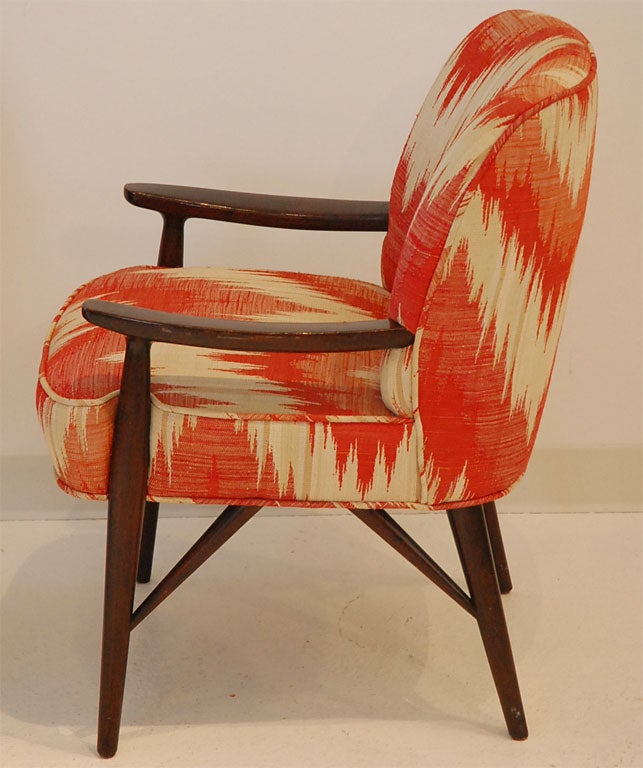 A Custom Game Table with Four Arm Chairs designed by Paul Laszlo at 1stdibs