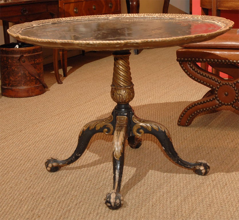 Chinoiserie Piecrust Pedestal Table 2