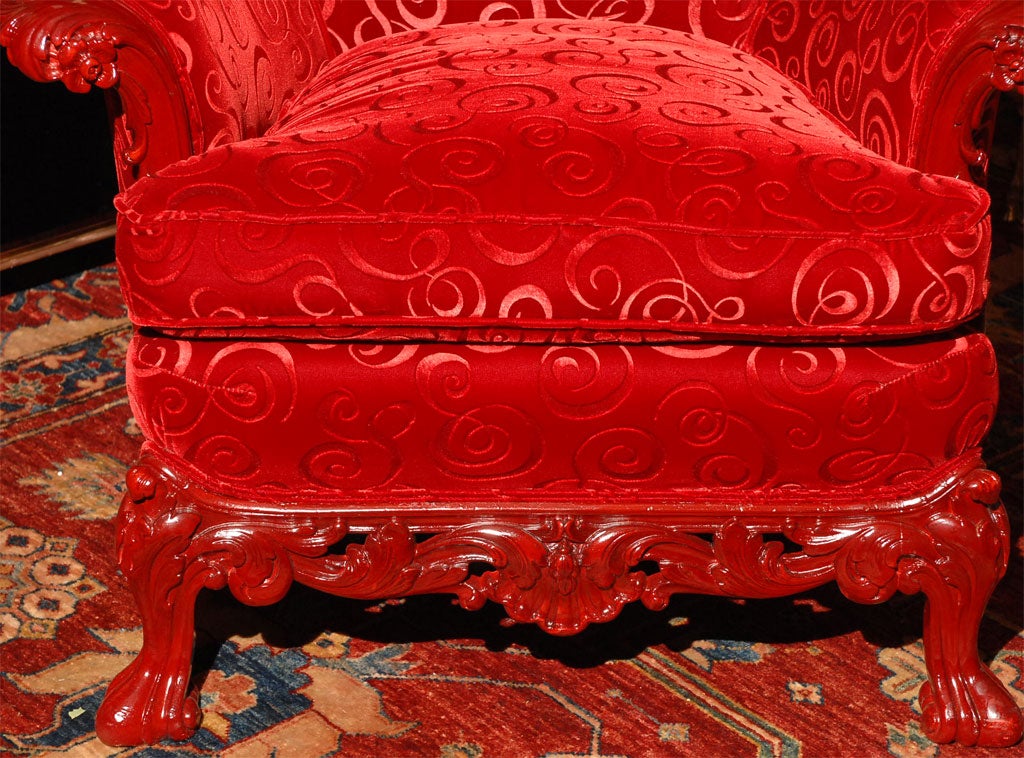 A 1890s American Renaissance Revival Upholstered Bergere In Excellent Condition For Sale In San Francisco, CA