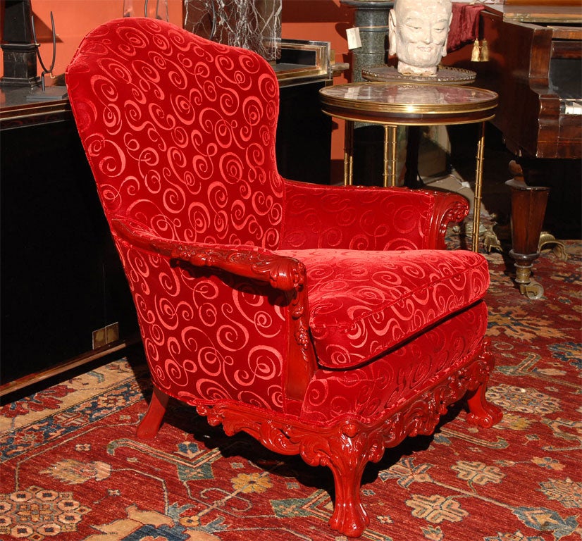 A 1890s American Renaissance Revival Upholstered Bergere For Sale 1
