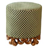 Regency Style Ottoman with Renaissance Gold Finish