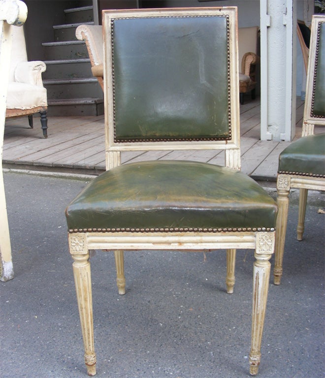 Mid-20th Century Eight 1940s Louis XVI Style Chairs For Sale