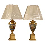 Pair of 19th Century Old Paris Porcelains custom made into lamps
