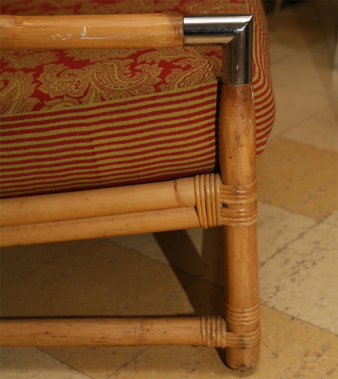 Mid Century Ficks Reed Bamboo Sofa and Table 1