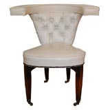 Tufted English library chair