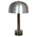 Large-Scale Laurel Mushroom Chrome Table Lamp
