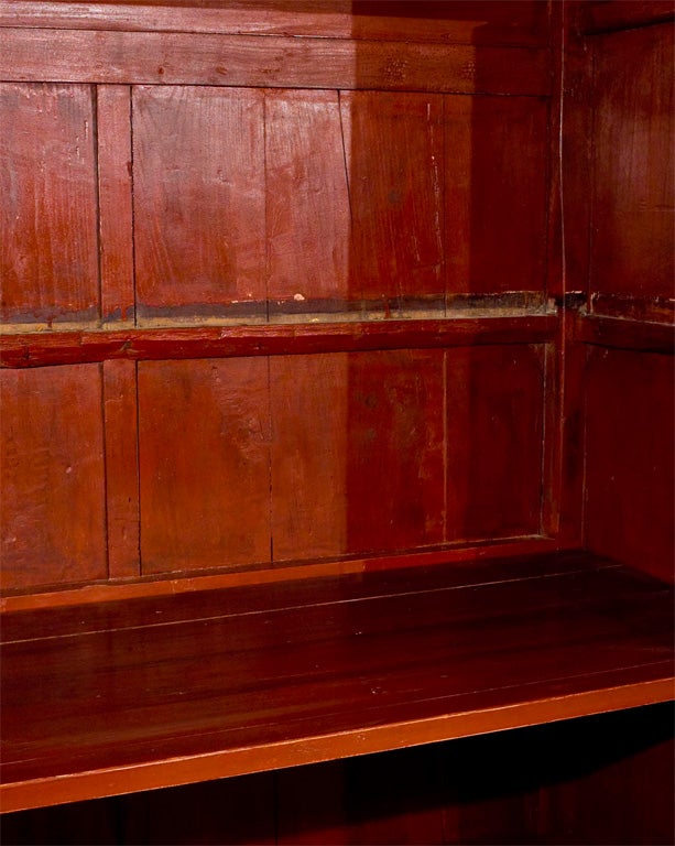 Tall gilded black lacquer compound cabinet. 4