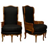 Pair of Five Leg Wing Chairs