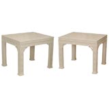 Vintage Pair of Small Fretwork Square Tables